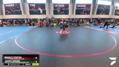 100 lbs Champ. Round 1 - Johnny Badger, Veritas Academy Defenders Wrestling vs Bradley Stopyra, El Paso Supers Wrestling Club