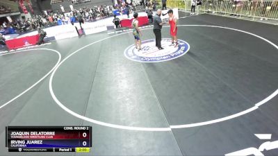 136 lbs Cons. Round 2 - Joaquin DeLaTorre, Youngblood Wrestling Club vs Irving Juarez, California