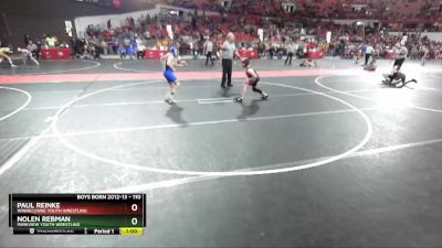 110 lbs Semifinal - Nolen Rebman, Parkview Youth Wrestling vs Paul Reinke, Winneconne Youth Wrestling