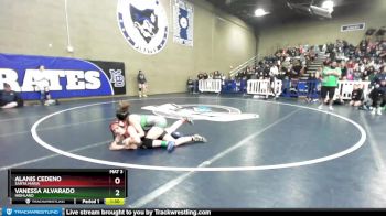 126 lbs Quarterfinal - Vanessa Alvarado, Highland vs Alanis Cedeno, Santa Maria