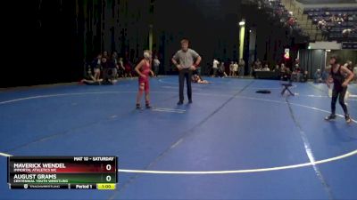 85 lbs Cons. Semi - August Grams, Centennial Youth Wrestling vs Maverick Wendel, Immortal Athletics WC