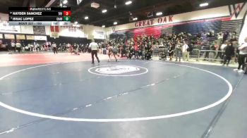 150 lbs Cons. Round 2 - Hayden Sanchez, Troy vs Issac Lopez, Charter Oak