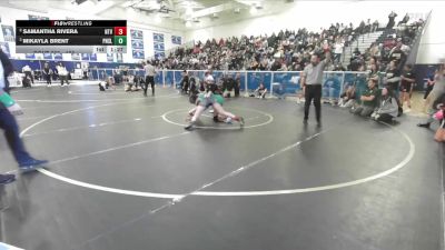 120 lbs Semifinal - Mikayla Brent, Brea Olinda vs Samantha Rivera, Northview