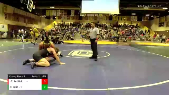 Tyler Redfield 220 lbs Champ. Round 2 - Tyler Redfield, Calvary Chapel (Santa Ana) vs ...