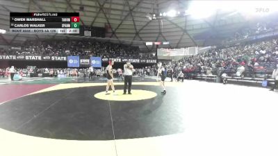 Boys 4A 126 lbs Champ. Round 1 - Owen Marshall, Tahoma vs Carlos Walker, Spanaway Lake