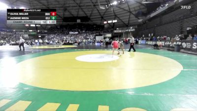 Girls 3A 110 lbs Champ. Round 1 - Olivia Miller, Snohomish (Girls) vs Jazmine Meza, Kelso (Girls)