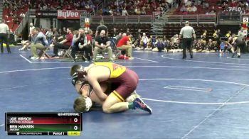 3A-144 lbs Quarterfinal - Joe Hirsch, Western Dubuque vs Ben Hansen, Ankeny