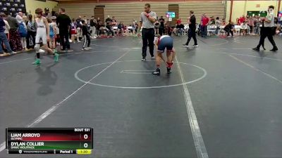 84 lbs Cons. Semi - Dylan Collier, SMWC Wolfpack vs Liam Arroyo, Olympic