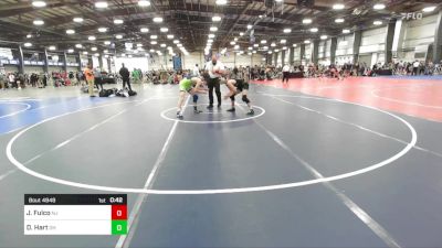 132 lbs Consi Of 16 #1 - Joseph Fulco, NJ vs Dylan Hart, OH