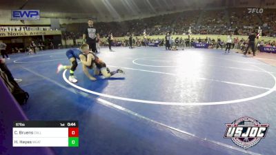 67 lbs Quarterfinal - Creed Bruens, Carl Albert vs Hayden Hayes, Weatherford Youth Wrestling