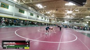 130 lbs Champ. Round 1 - Jordan Nielsen, Lander Valley High School vs Nalani Jordan, Powell