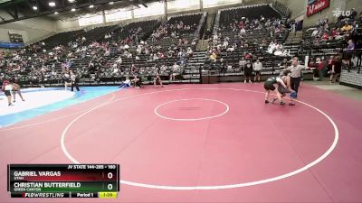 160 lbs Champ. Round 1 - Christian Butterfield, Green Canyon vs Gabriel Vargas, Utah