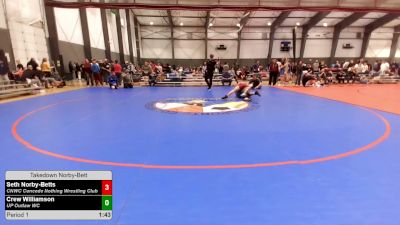 132 lbs Cons. Semis - Seth Norby-Betts, CNWC Concede Nothing Wrestling Club vs Crew Williamson, UP Outlaw WC