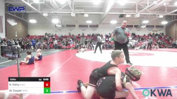 55 lbs Round Of 16 - Nevalee Petty, Skiatook Youth Wrestling vs Waylon Cooper, Sperry Wrestling Club