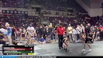 46-47 lbs Round 3 - Damian Vigil, Colorado Regulators Wrestling Club vs Jaxson Staples, Pueblo County Wrestling Club