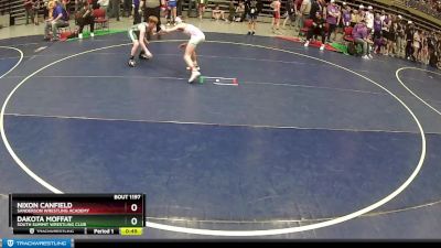 97 lbs Quarterfinal - Nixon Canfield, Sanderson Wrestling Academy vs Dakota Moffat, South Summit Wrestling Club