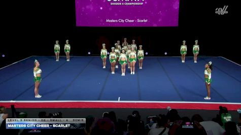 Masters City Cheer - Scarlet [2026 L3 Senior - D2 - Small - A Semis] 2026 The D2 Summit