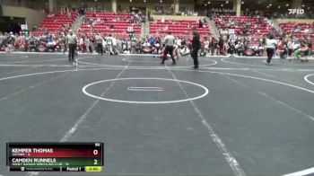 80 lbs Round 2 (6 Team) - Camden Runnels, Honey Badger Wrestling Club vs Kemper Thomas, Victory