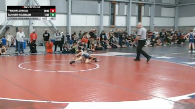 78 lbs Cons. Sub-quarters - Gunner Scanlan, Team Aggression Wrestling Club vs Gavin Zavala, St. Maries Wrestling Club
