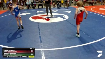 63 lbs Champ. Round 2 Landyn West Green River Grapplers vs Brody Baxter Eastside United Wrestling Club