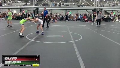 76 lbs Round 2 (4 Team) - Kole Wasser, Grit Mat Club vs Colten Johnson, Headhunters