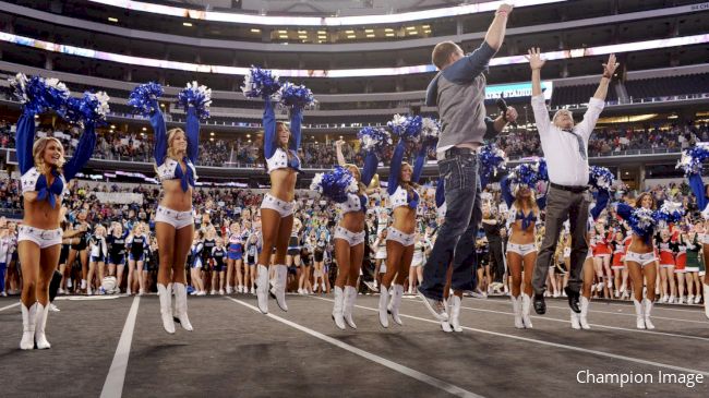 Dallas Cowboys cheerleaders celebrate in style after dominant victory