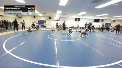 54-56 lbs Round 2 - Weston Manuel, Wrightwood Wrestling Club vs Nicholas Gutierrez, Sting WC