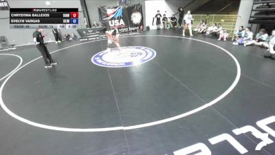 190 lbs Chrystina Ballejos, SAWA - Sacramento Area Wrestling Association vs Evelyn Vargas, SJWA - San Joaquin Wrestling Association