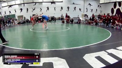 138 lbs Round 6 (16 Team) - Claire DiCugno, King University vs Emma Grimm, North Central College (A)