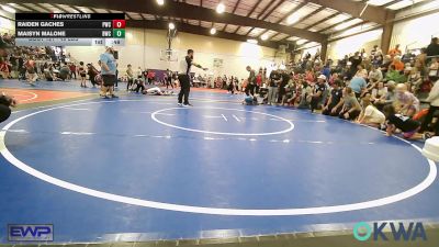 49 lbs Quarterfinal - Raiden Gaches, Pawnee Wrestling Club vs Maisyn Malone, Bartlesville Wrestling Club