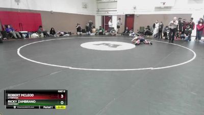 106 lbs Cons. Round 3 - Robert Mcleod, Lynbrook vs Ricky Zambrano, Monterey