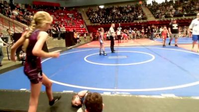 70 lbs Quarterfinal - Madison Morrison, Spiro Bulldog Wrestling vs Langdon Brock, Glenpool Youth Wrestling