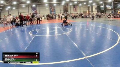 115 lbs Rd# 5- 3:45pm Friday Final Pool - Brady Full, Gotcha Blue vs Artasam Feizi, Dynasty RED