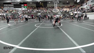132 lbs Consi Of 8 #2 - Ayden Wagner, Choctaw Ironman vs Carsten Cagle, Harrah Little League Wrestling