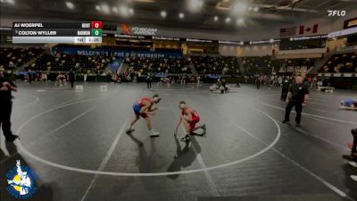 106 lbs Quarterfinal - Colton Wyller, Aurora (Marmion Academy) vs AJ Woerpel, Hortonville