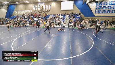 70 lbs Champ. Round 1 - Jack Traister, Wasatch Wrestling Club vs Decker Berglund, Sanderson Wrestling Academy