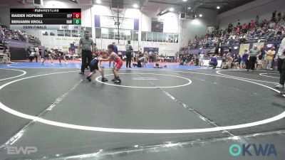 43 lbs Semifinal - Raider Hopkins, Tulsa Blue T Panthers vs Benjamin Kroll, Raw Wrestling Club