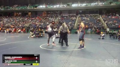 4A 285 lbs Quarterfinal - Taevion Cox, New Bern vs Daniel Karmanov, Apex Friendship