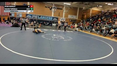 285 lbs Semifinal - Siaosi Tupuola, Mountain Crest vs Ryan Rowley, West Field