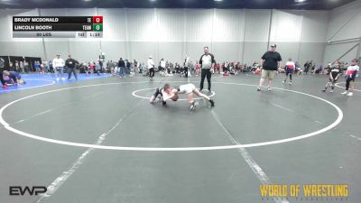 90 lbs Quarterfinal - Brady McDonald, Tulsa Elite 9U vs Lincoln Booth, Team Savage 9U