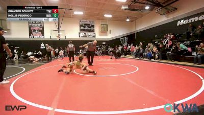 67-73 lbs Rr Rnd 2 - Grayson Schultz, Team Tulsa Wrestling Club vs Hollis Federico, Muskogee Rougher Youth Wrestling