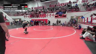 JH 110 lbs Cons. Semi - Mackenzie Tibbals, Westmoore JH vs Juliette Abolhosn, DEER CREEK JH