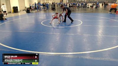 55 lbs Semis & 1st Wrestleback (8 Team) - Bryce Miller, St. James vs Spencer Poncelet, Z-M (Zumbrota/Mazeppa)