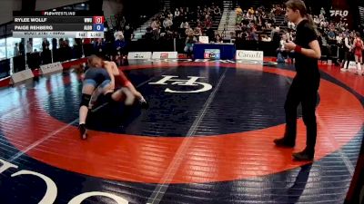 49kg Quarterfinal - Rylee Wollf, Wetaskiwin Wrestling Club vs Paige Rehberg, Metro Amateur Wrestling Club