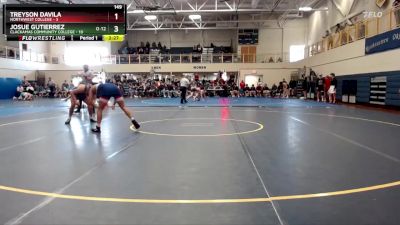 149 lbs Round 1 (6 Team) - Treyson Davila, Northwest College vs Josue Gutierrez, Clackamas Community College