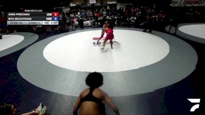 130 lbs Ares Preciado, CVWA - Central Valley Wrestling Association vs Mya McCutchan, CMWA - Coastal Mountain Wrestling Association