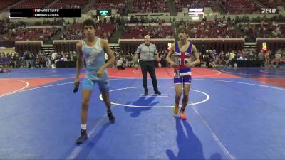 130 lbs Champ. Round 2 - Reveles McEwen, Mine Yard Dogs Wrestling Club vs Zeke Watson, Montana Disciples