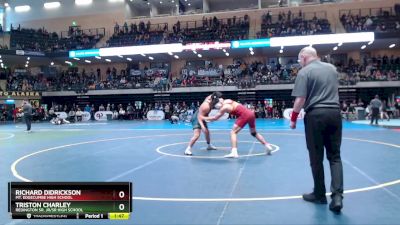 215 lbs Champ. Round 1 - Richard Didrickson, Mt. Edgecumbe High School vs Triston Charley, Redington Sr. Jr/Sr High School