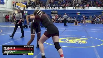 145 lbs Quarterfinal - Nelease Danzy, DELAWARE HAYES vs Ashley Simko, LEBANON