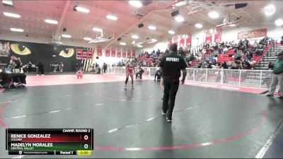 130 lbs Champ. Round 2 - Renice Gonzalez, Colony vs Madelyn Morales, Central Valley